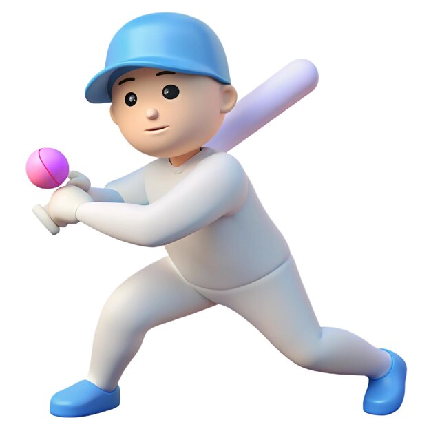 a figurine of a baseball player with a blue hat on