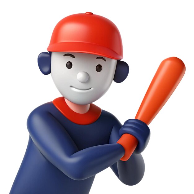 a figurine of a baseball player with a red helmet on