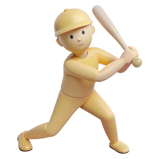 a figurine of a baseball player with a yellow helmet on