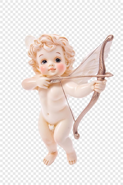 a figurine of a boy with a bow and arrow