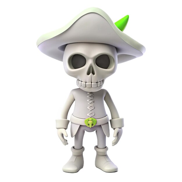 a figurine of a character wearing a hat and a green hat