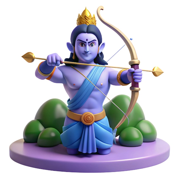 PSD a figurine of deity with a bow and arrow