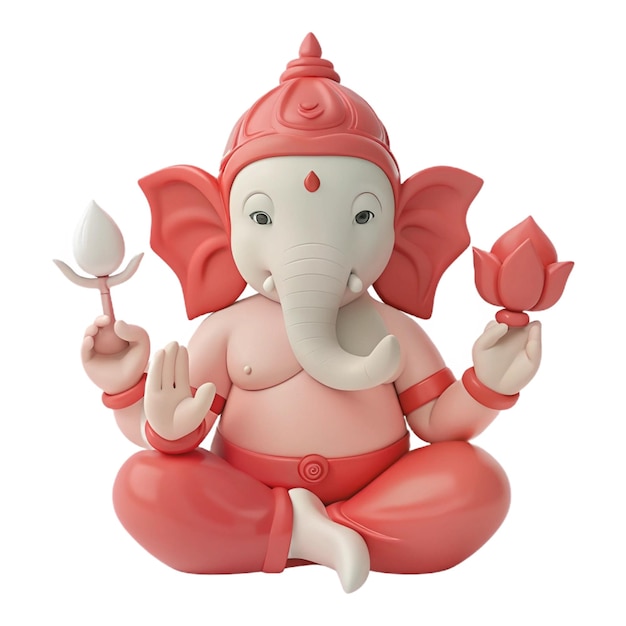 a figurine of an elephant with a red helmet on it