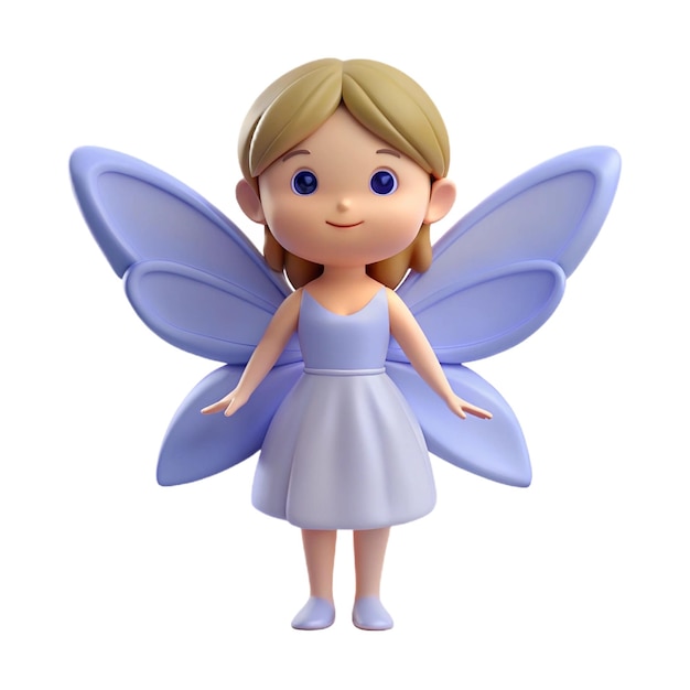 a figurine of a fairy with a blue wings