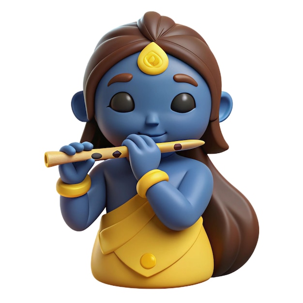 a figurine of a girl playing a flute