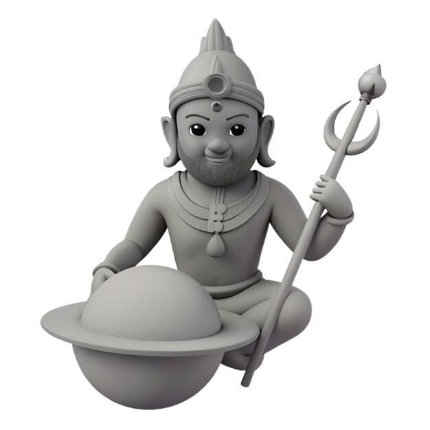 PSD a figurine of a god with a pot and a pan with a pot of food in it