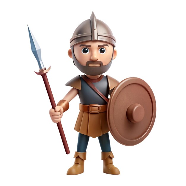 a figurine of a knight with a shield and shield