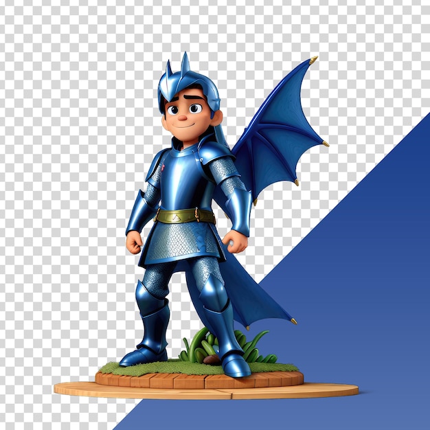 a figurine of a knight with a sword and a shield