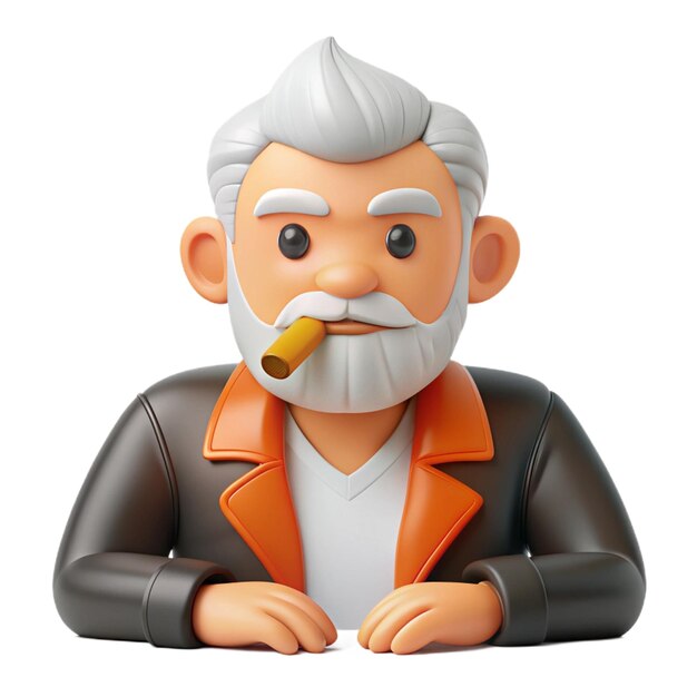 a figurine of a man smoking a cigarette