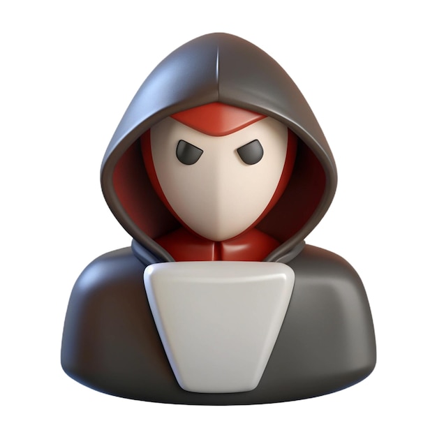 PSD a figurine of a man wearing a hoodie with a red hood