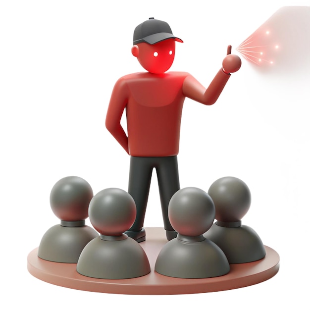 PSD a figurine of a man with a red shirt and black hat is holding a bat