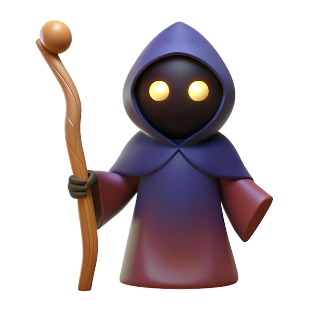 a figurine of a wizard with a stick in his hand