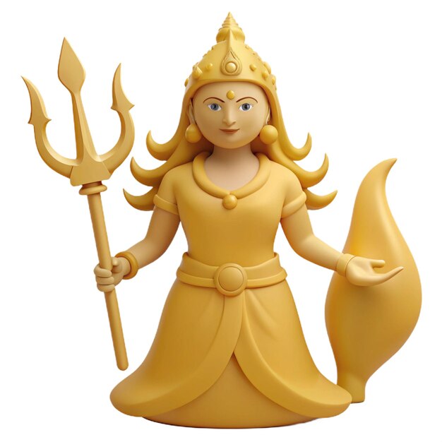 a figurine of a woman with a sword and arrow on her head