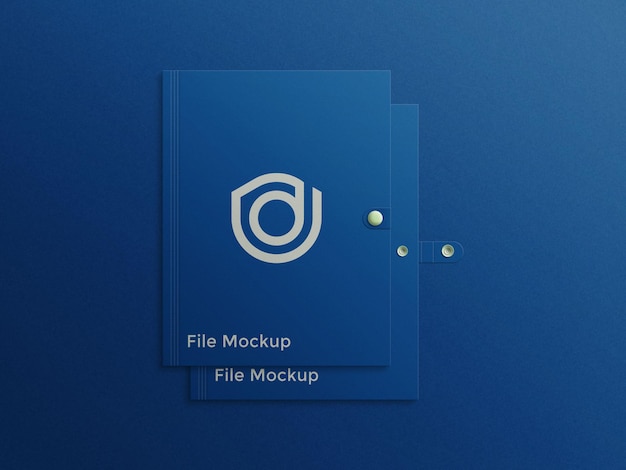 File Holder Logo Mockup Premium PSD