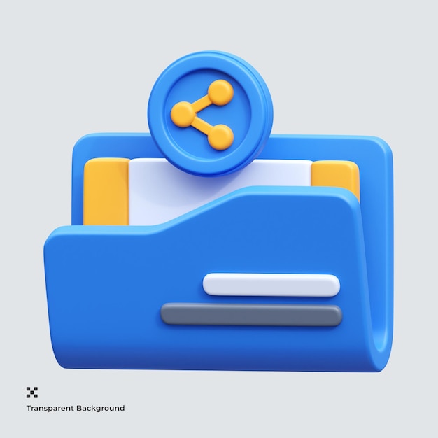 file sharing 3d icon