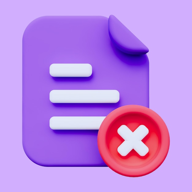 Files Failed 3D Icon