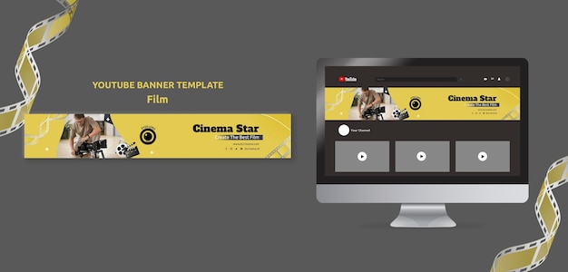 Film and cinema youtube banner template