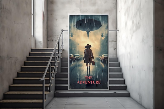 Film festival poster mockup psd