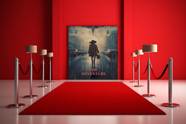 Film festival poster mockup psd