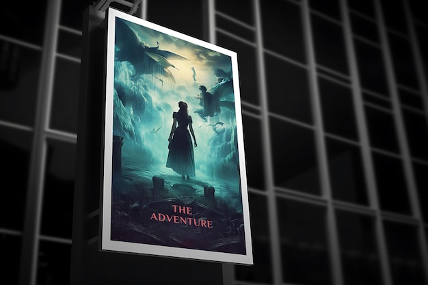 Film festival poster mockup psd