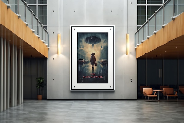 Film festival poster mockup psd