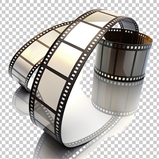 Film strip section on transparent background