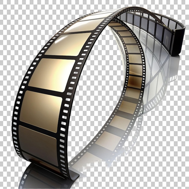 film strip section on transparent background