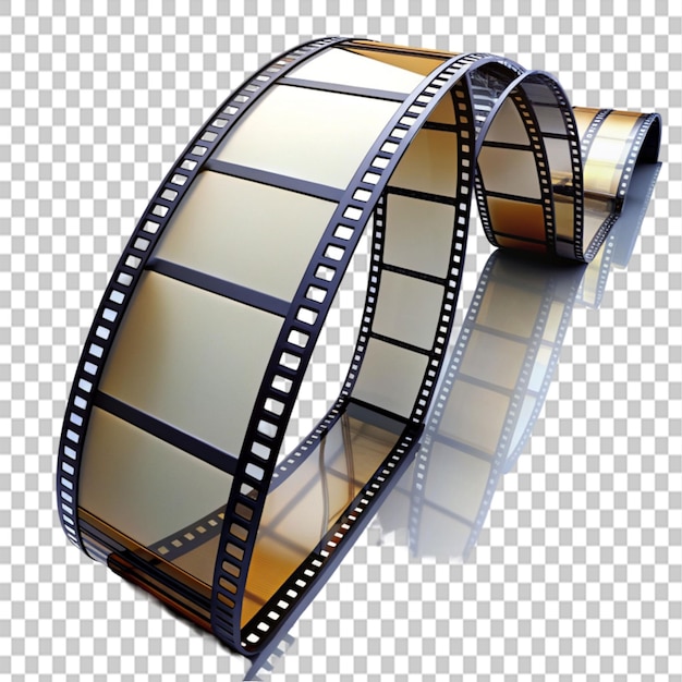 film strip section on transparent background