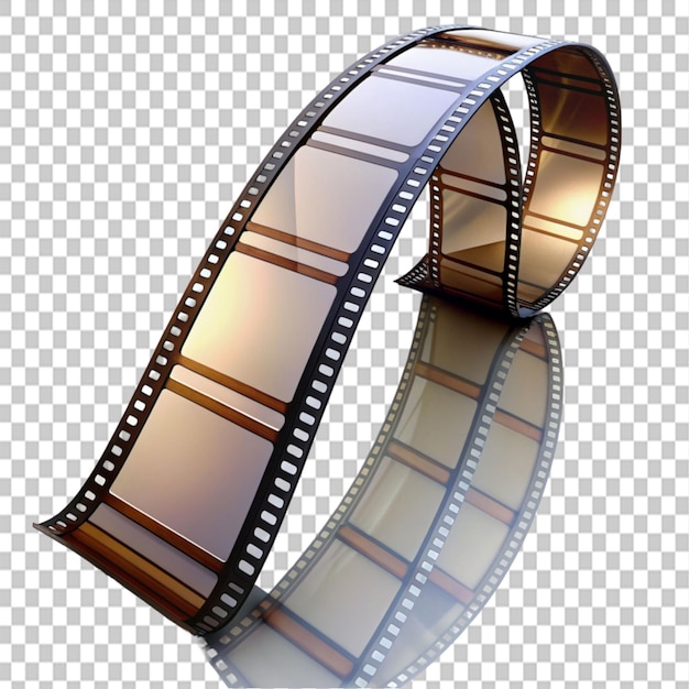 film strip section on transparent background