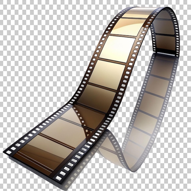 film strip section on transparent background