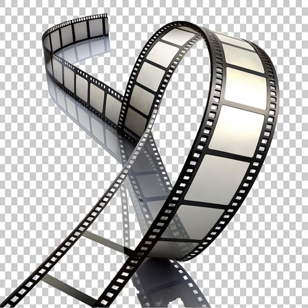 film strip section on transparent background