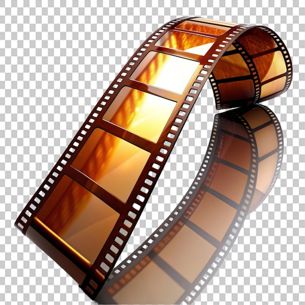 film strip section on transparent background