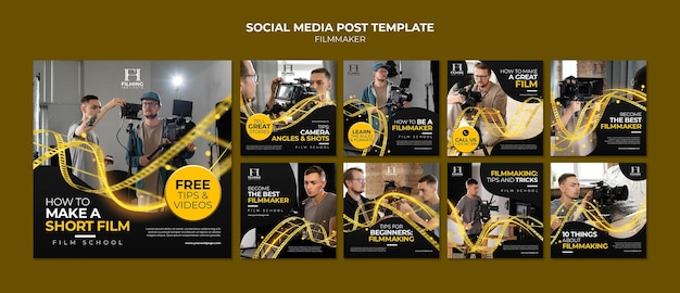 Filmmaker insta social media post template