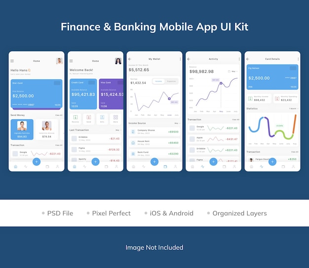 Finance and Banking Mobile App UI Kit