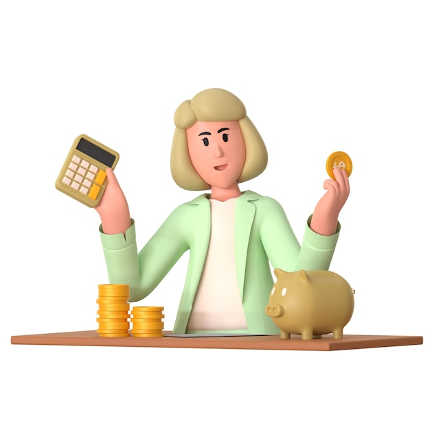 Finance Literacy Economy 3D Illustration