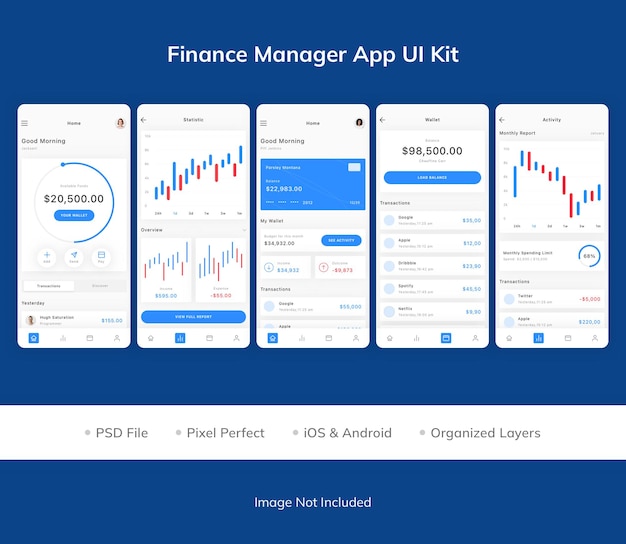 Finance Manager App UI Kit