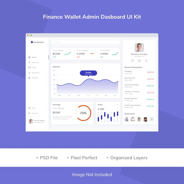 Finance Wallet Admin Dashboard UI Kit