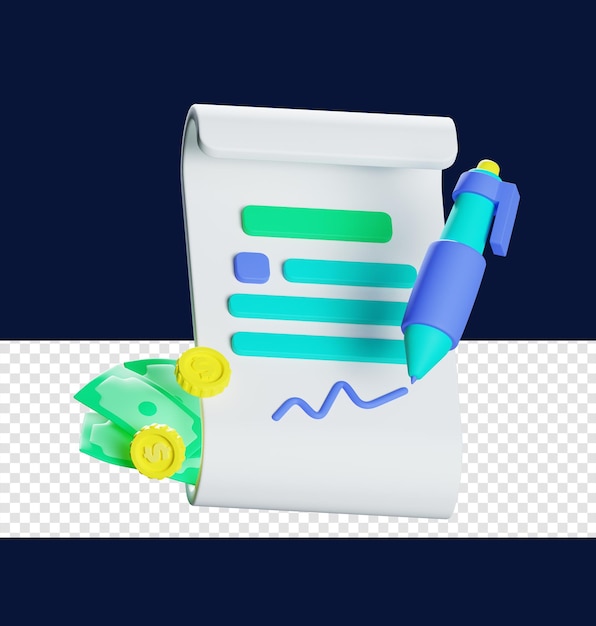 Financial Agreement 3D Icon Illustration