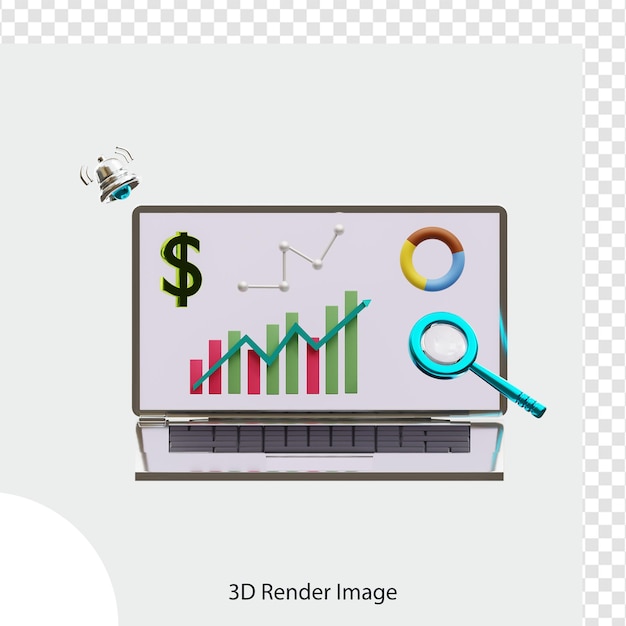 financial analysis high rise 3d illustration