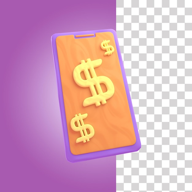 Financial app 3d illustration