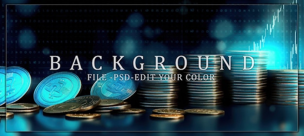 financial concept coin stack background