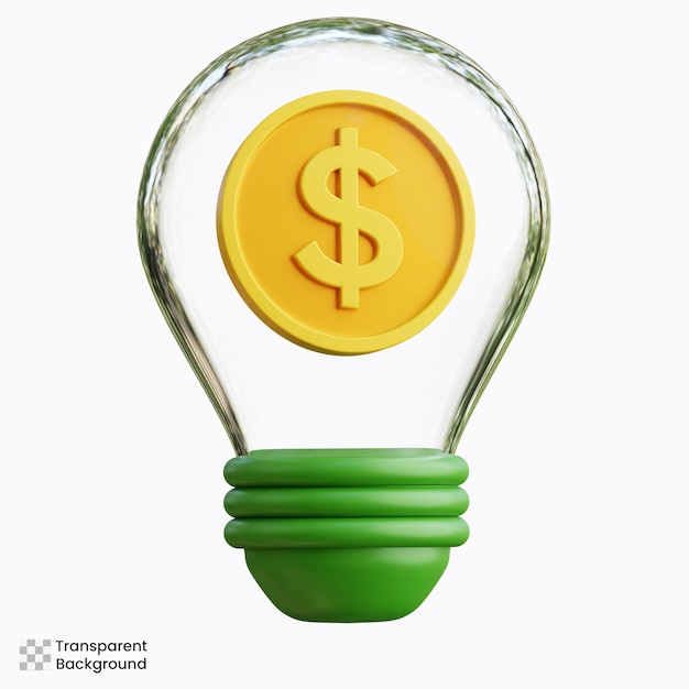 Financial Idea 3d Icon Illustration