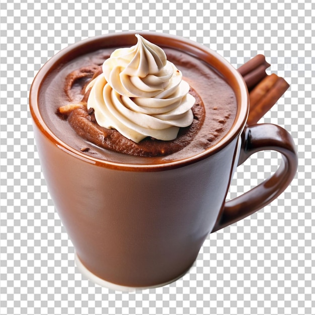 finest hot chocolate on transparent background