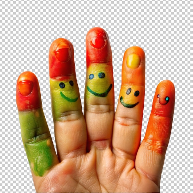 PSD fingers human fingers painted facial expression