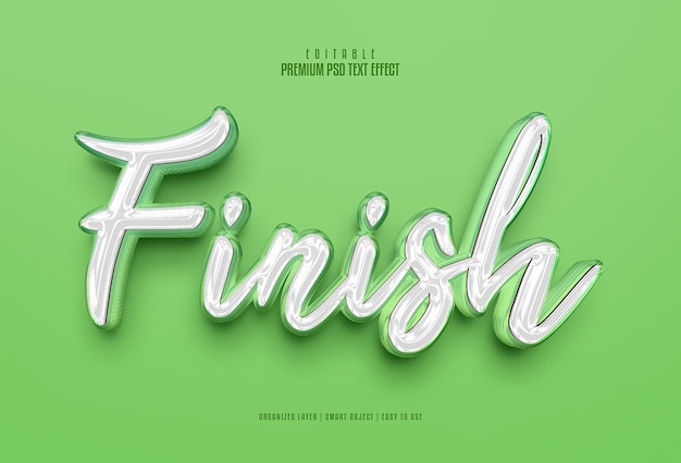 Finish fully editable premium psd text effect