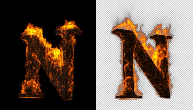 Fire alphabet.