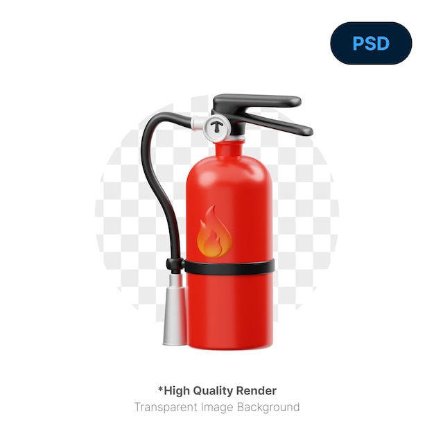 Fire Extinguisher 3D Icon Premium Psd