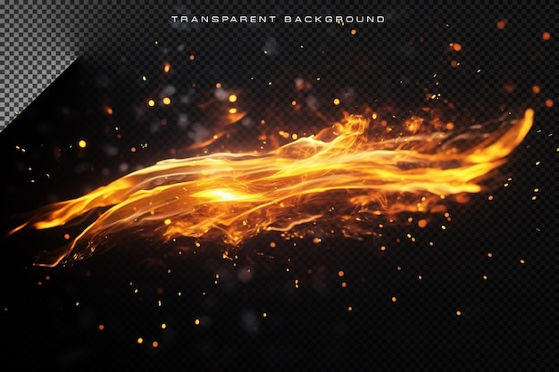 Fire flame Beam VFX Special Effect on Transparent background