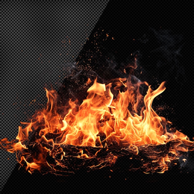 Fire flame effect transparent background