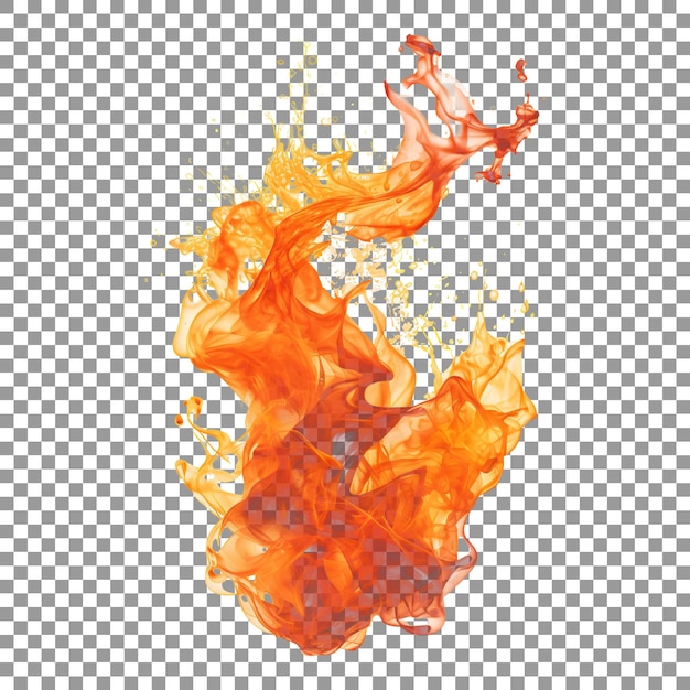 Fire flame isolated on a transparent background